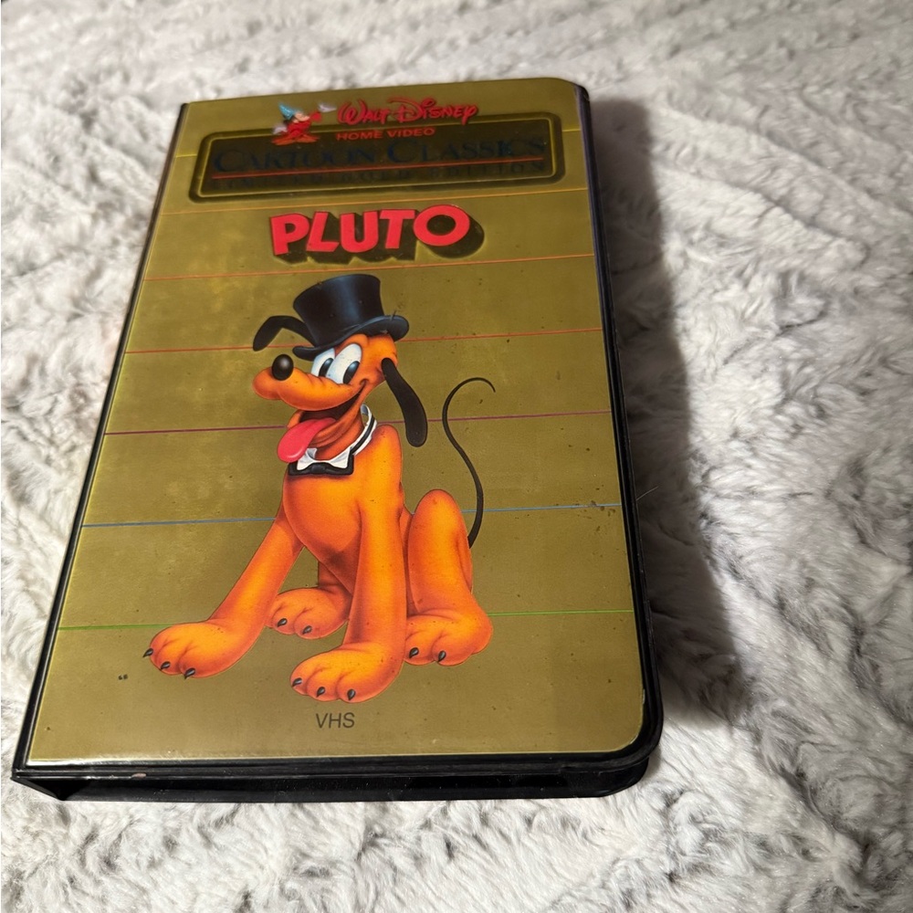Disney's Pluto Cartoon Classics VHS - Black and Orange